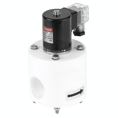 Клапан электромагнитный пластиковый SMART SF92322 DN15 G1/2" AC220V НЗ из PTFE