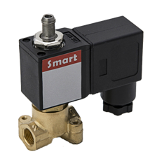 Клапан электромагнитный SMART SM3360 нормально-закрытый PN 10 бар DC12V DN1.5 G 1/8"х штуц 6mm  